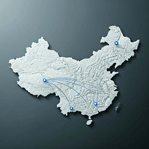China logistics network map